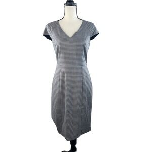 Banana Republic Sheath Dress in Plaid Houndstooth Brown Black NWT